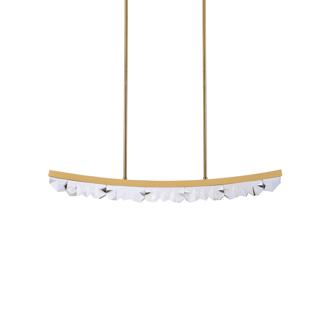 Arcus Curved Crystal Linear in Aged Brass by Zeev