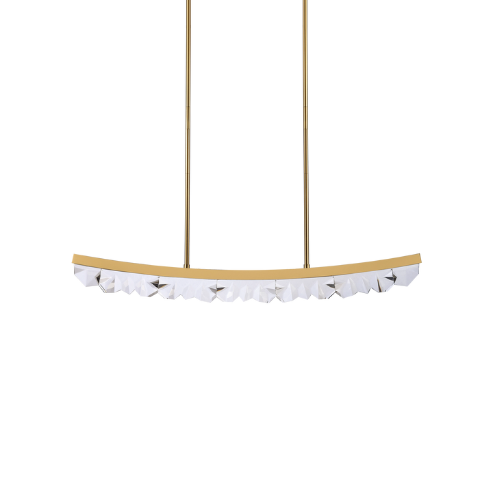 Arcus Curved Crystal Linear in Aged Brass by Zeev