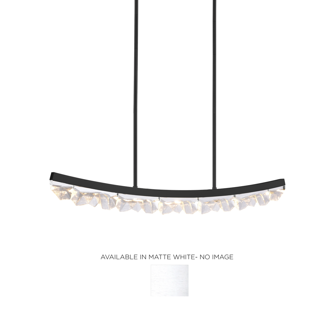 Arcus Curved Crystal Linear in Matte White by Zeev