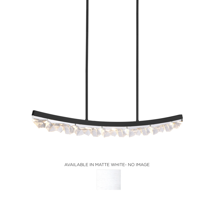 Arcus Curved Crystal Linear in Matte White by Zeev