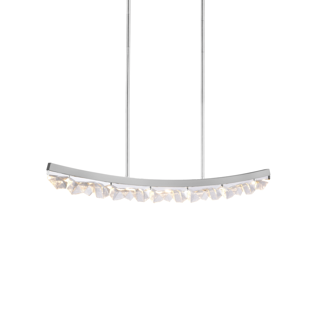 Arcus Curved Crystal Linear in Polished Nickel by Zeev