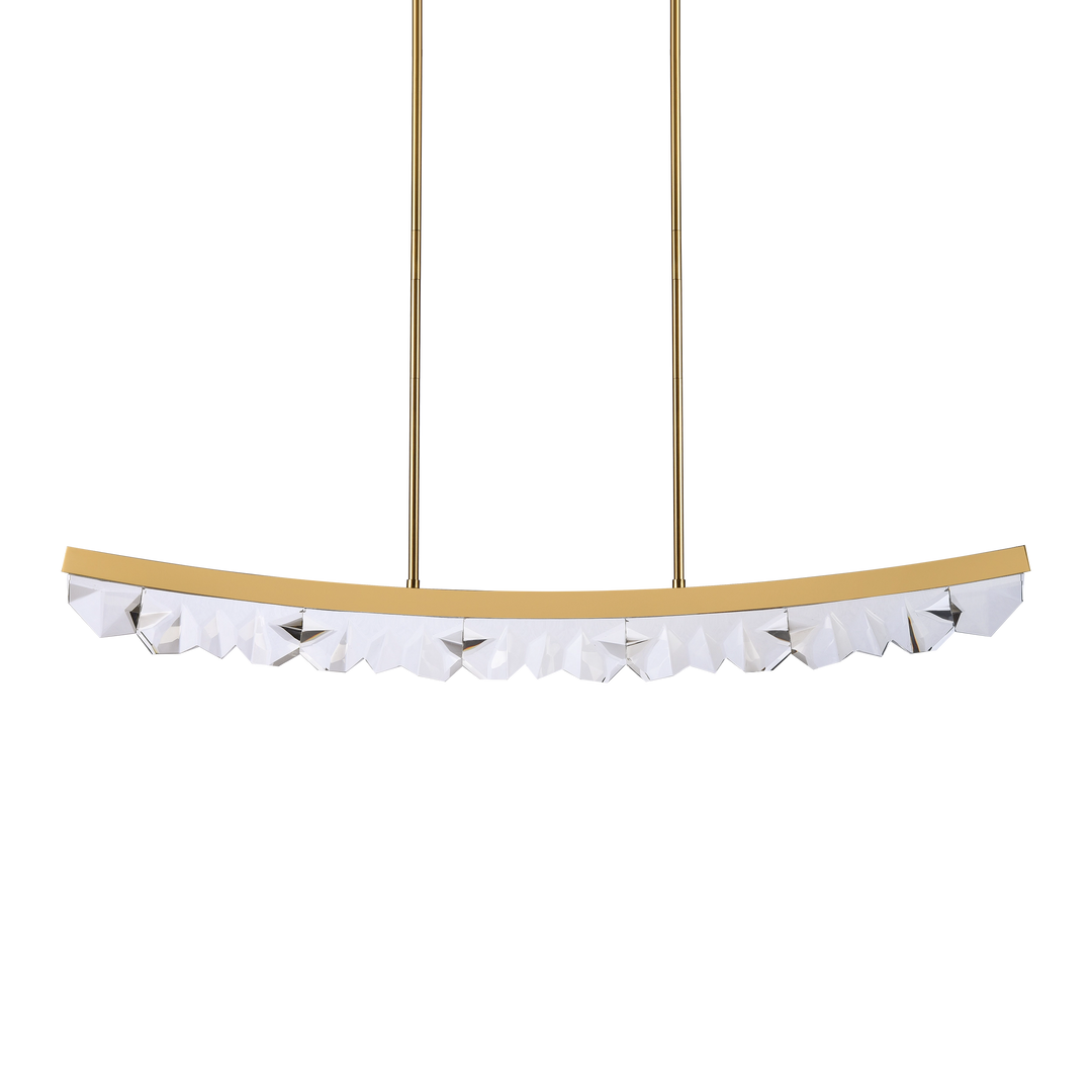 Arcus Curved Crystal Linear in Aged Brass by Zeev
