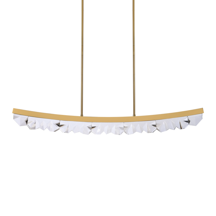 Arcus Curved Crystal Linear in Aged Brass by Zeev