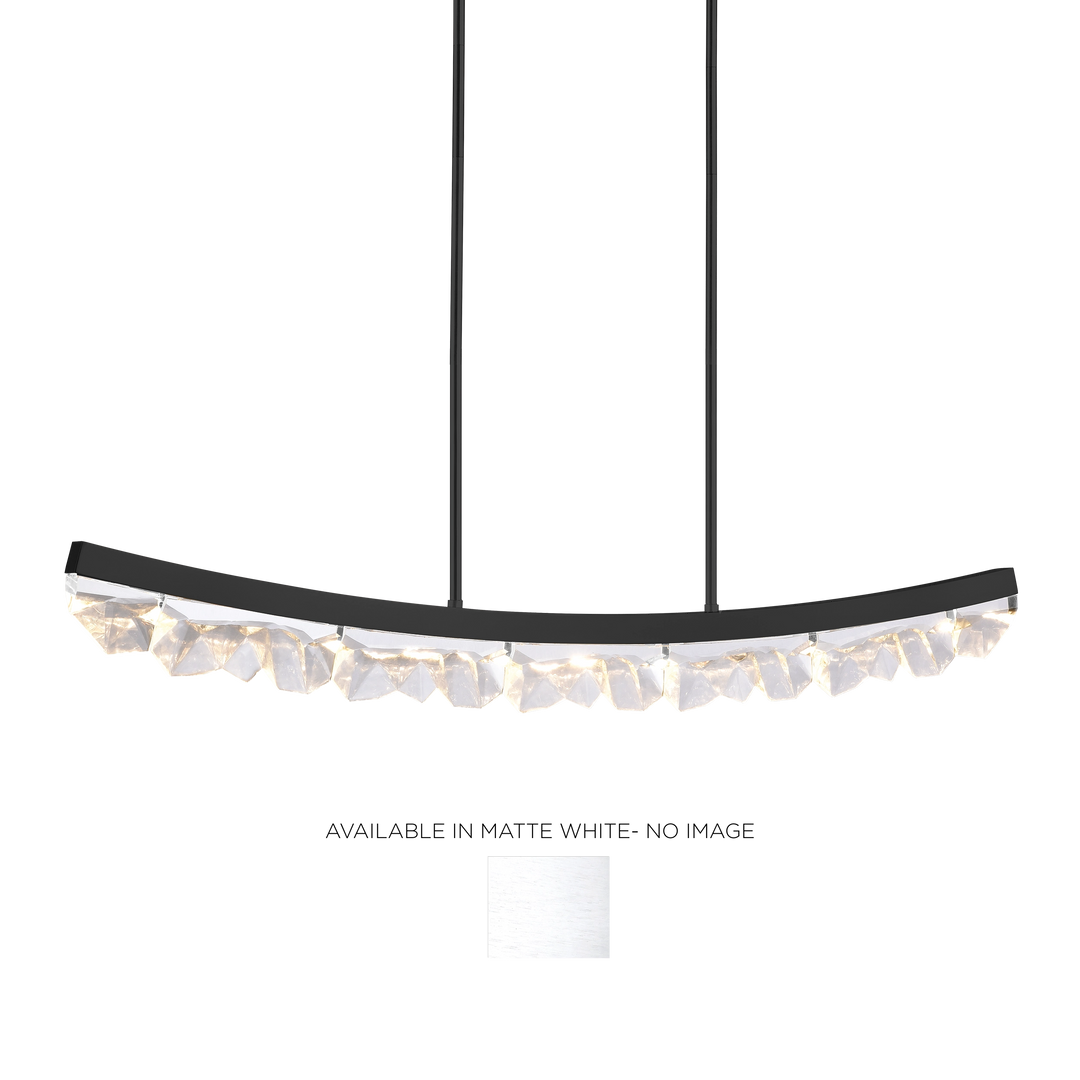 Arcus Curved Crystal Linear in Matte White by Zeev