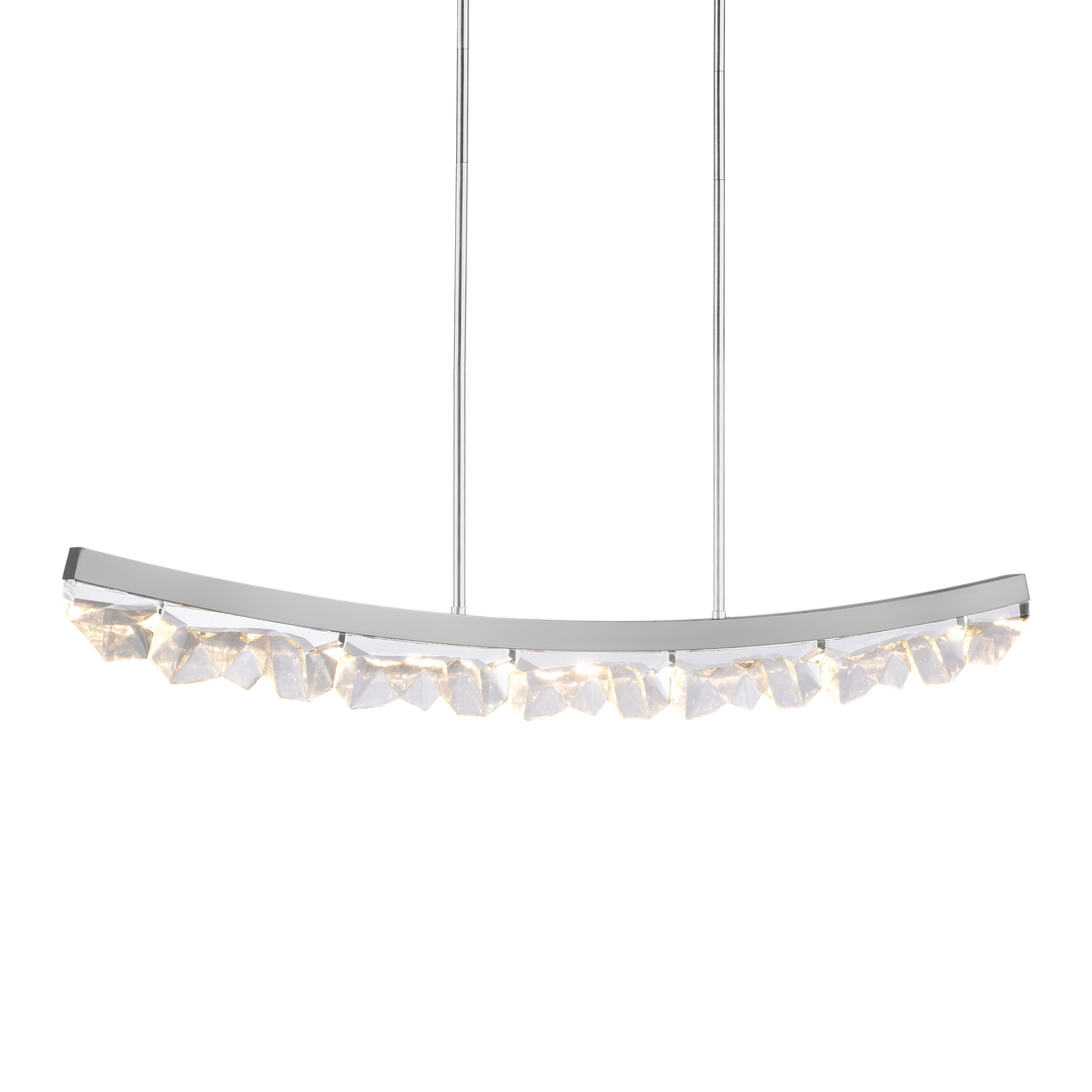 Arcus Curved Crystal Linear in Polished Nickel by Zeev