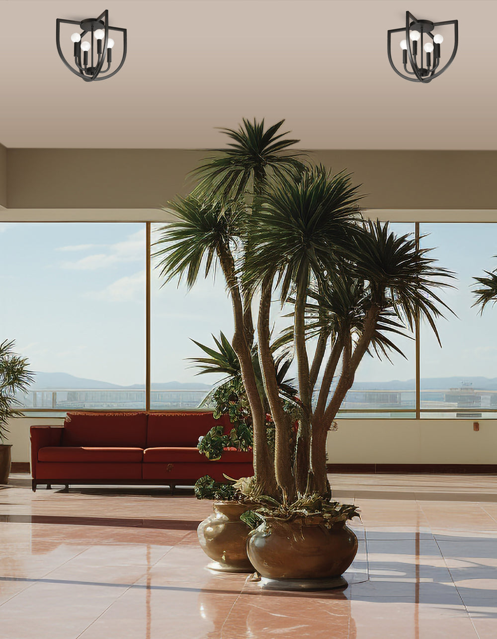 Pamela 4 Light Flush Mount by Dainolite - view 2
