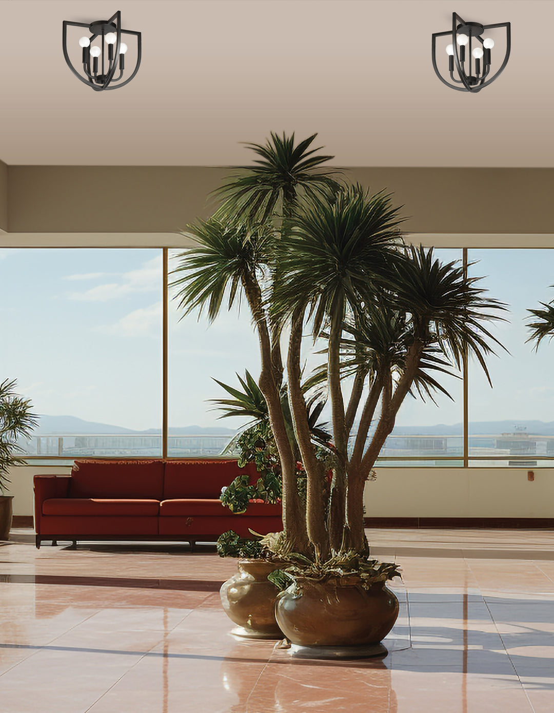 Pamela 4 Light Flush Mount by Dainolite - view 2