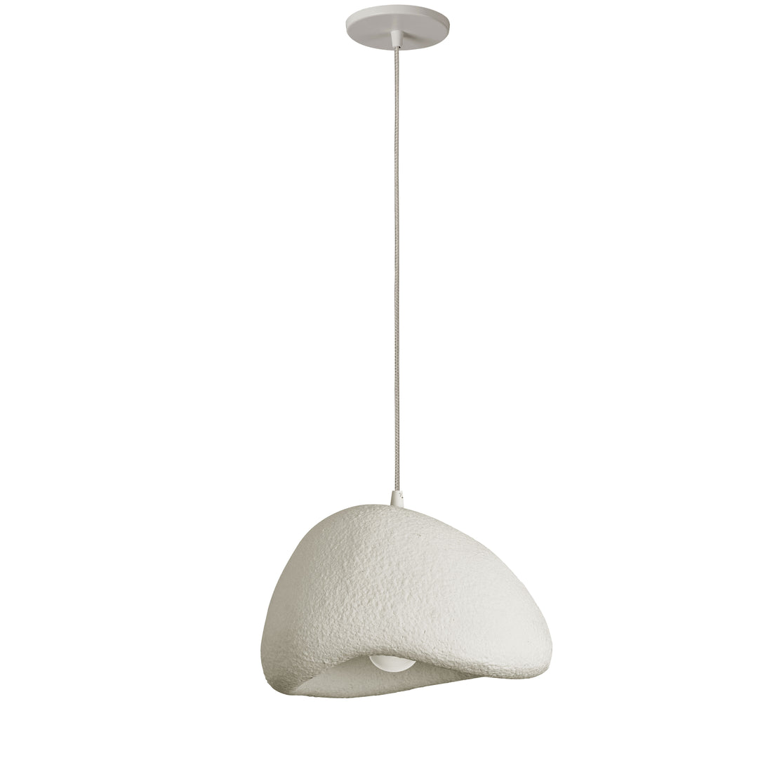Pilar 1 Light Pendant in Matte Linen by Dainolite
