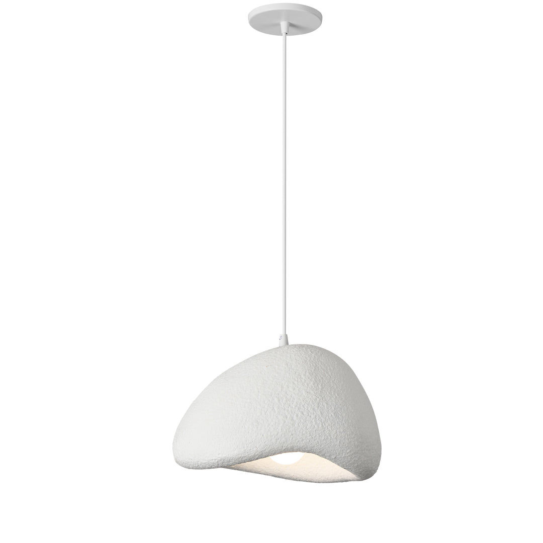 Pilar 1 Light Pendant in Matte White by Dainolite