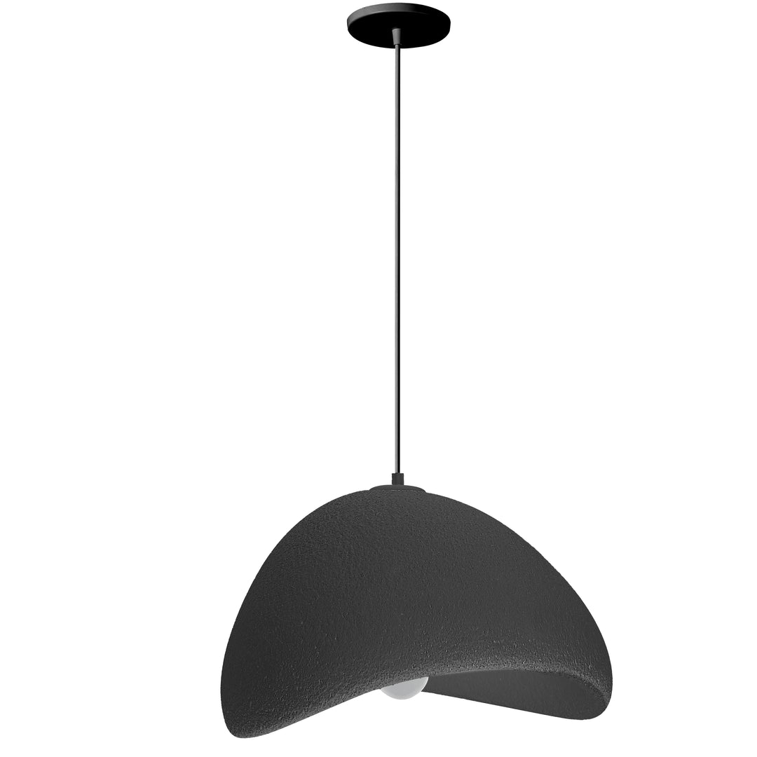 Pilar 1 Light Pendant (PLR-191P) in Matte Black by Dainolite