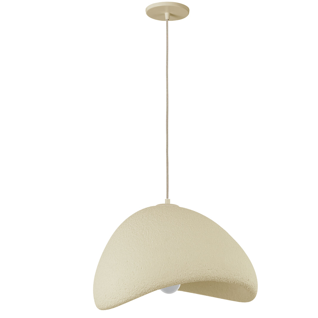 Pilar 1 Light Pendant (PLR-191P) in Matte Beige by Dainolite