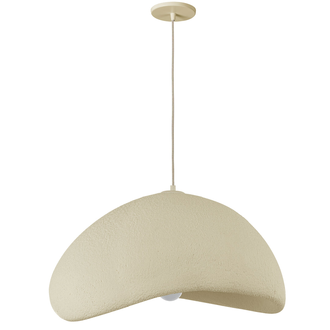 Pilar 1 Light Pendant (PLR-231P) in Matte Beige by Dainolite