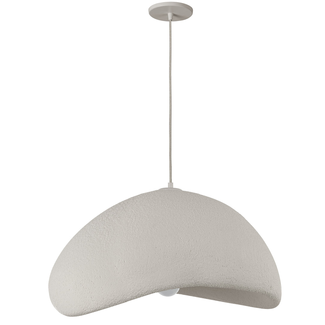 Pilar 1 Light Pendant (PLR-231P) in Matte Linen by Dainolite