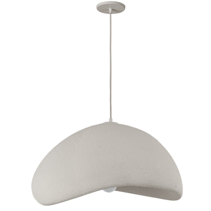 Pilar 1 Light Pendant (PLR-231P) in Matte Linen by Dainolite