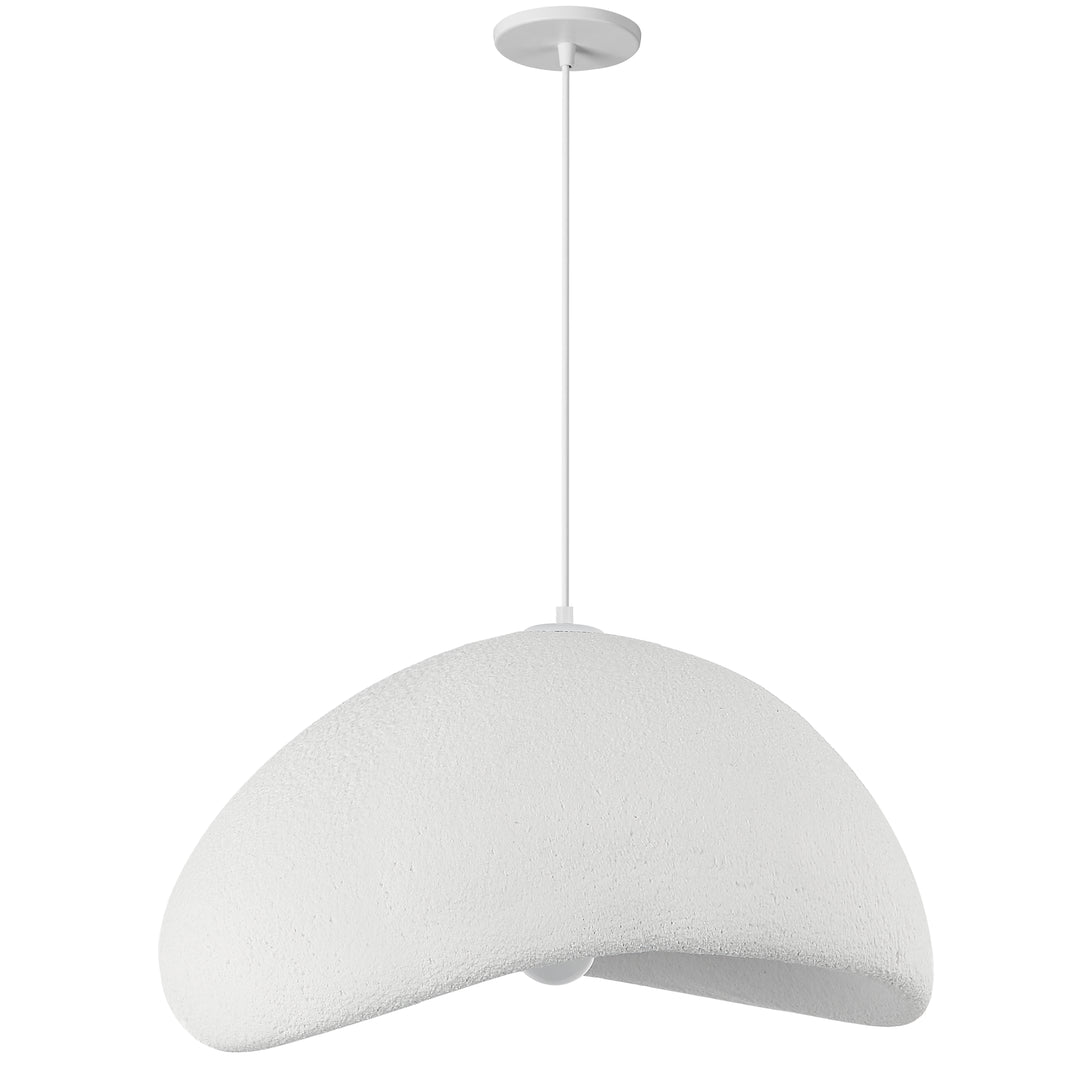 Pilar 1 Light Pendant (PLR-231P) in Matte White by Dainolite