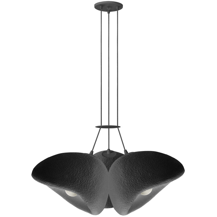 Pilar 3 Light Pendant in Matte Black by Dainolite