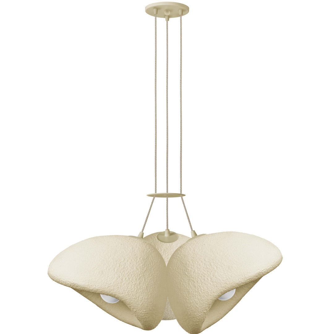 Pilar 3 Light Pendant in Matte Beige by Dainolite