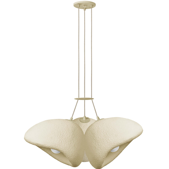 Pilar 3 Light Pendant in Matte Beige by Dainolite