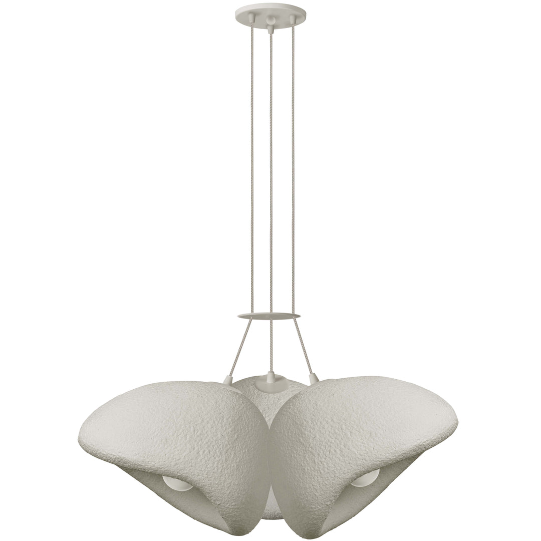 Pilar 3 Light Pendant in Matte Linen by Dainolite