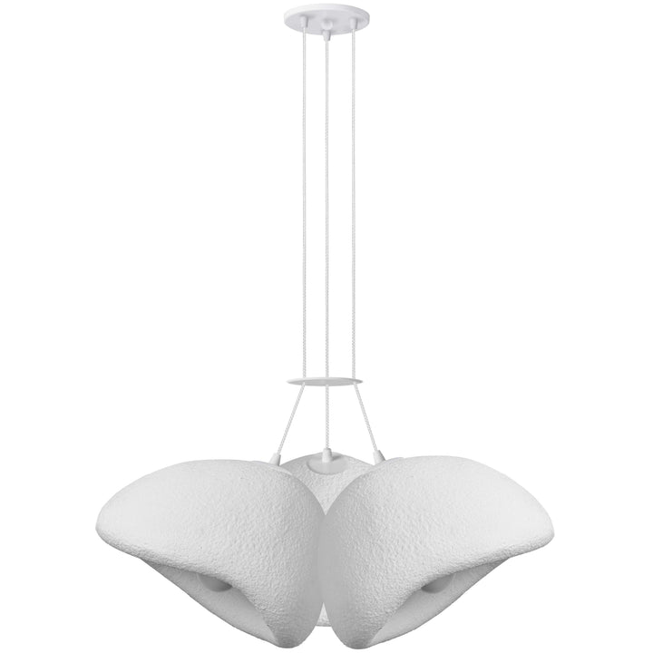 Pilar 3 Light Pendant in Matte White by Dainolite