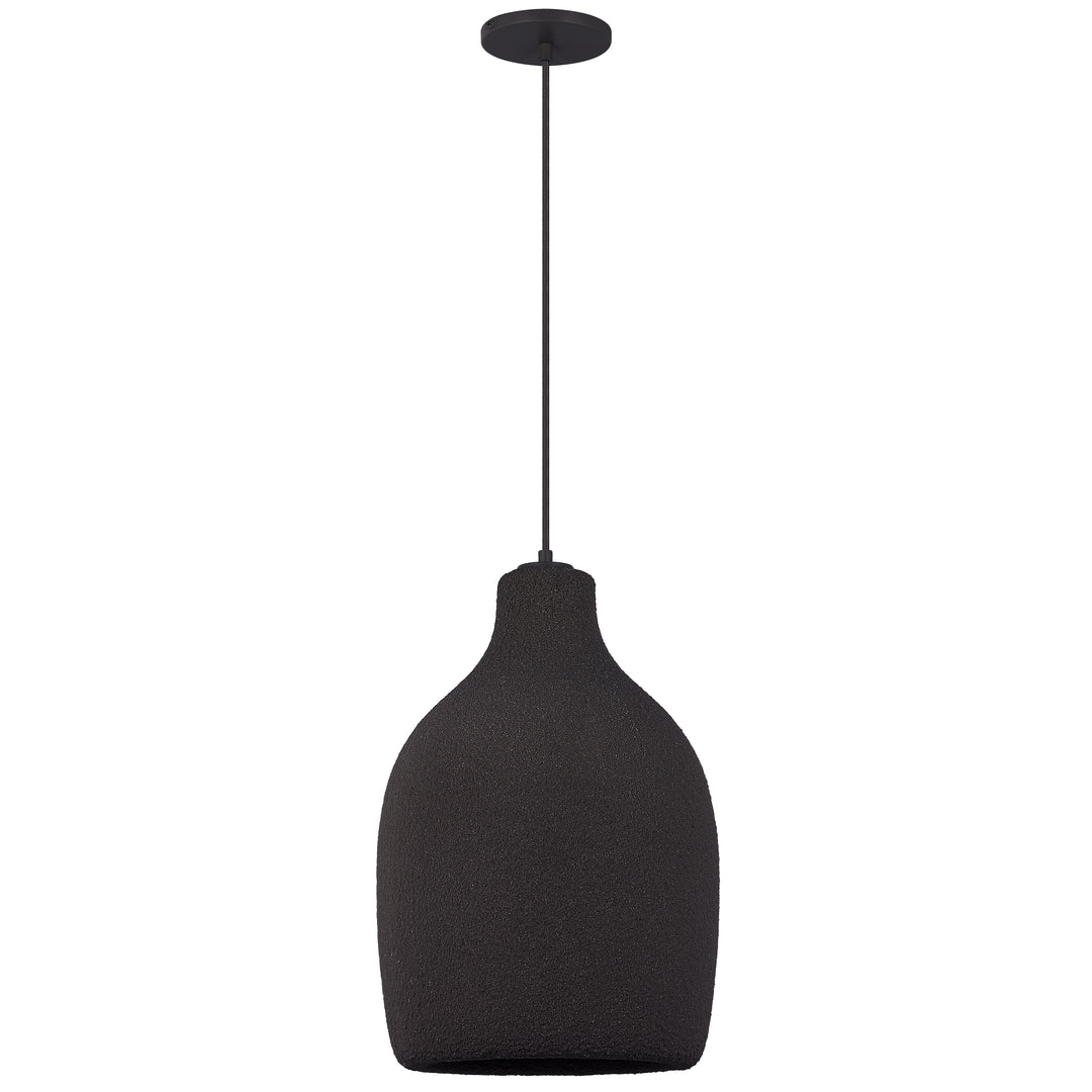 Polaris 1 Light Pendant in Matte Black by Dainolite