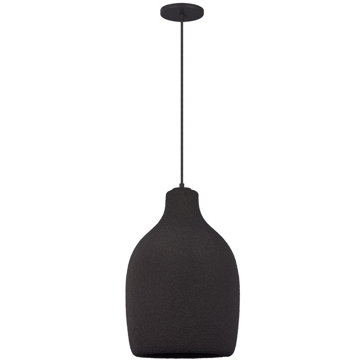 Polaris 1 Light Pendant in Matte Black by Dainolite