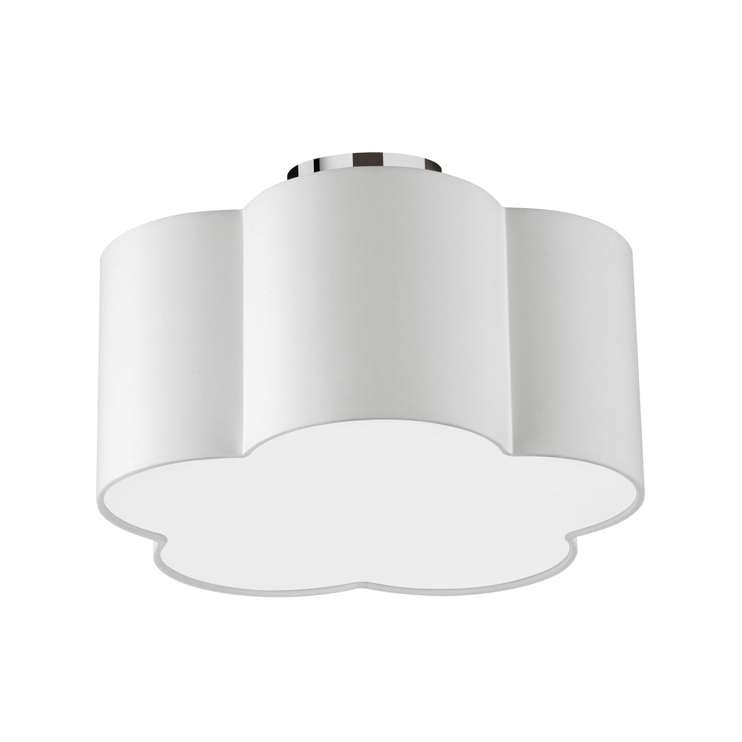 Phlox 3 Light Incandescent Flush Mount in Polished Chrome by Dainolite