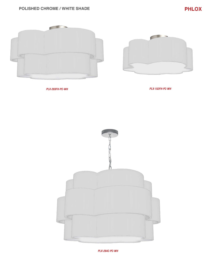 Phlox 3 Light Incandescent Flush Mount by Dainolite - view 6