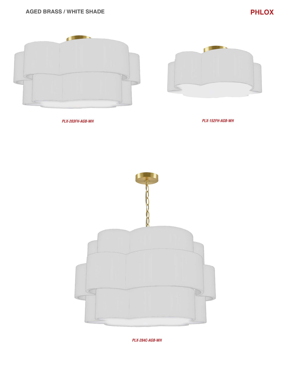 Phlox 3 Light Incandescent 2-Tier Flush Mount by Dainolite - view 2