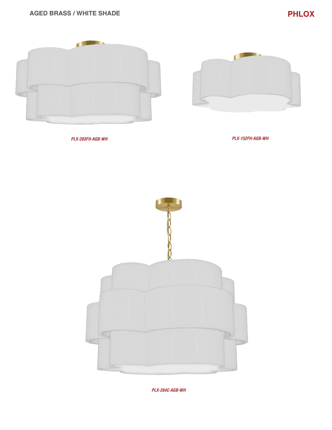 Phlox 3 Light Incandescent 2-Tier Flush Mount by Dainolite - view 2