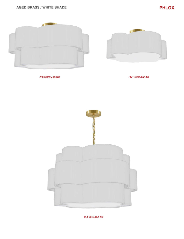 Phlox 3 Light Incandescent 2-Tier Flush Mount by Dainolite - view 2
