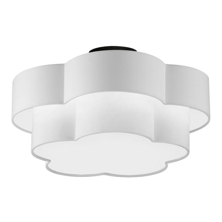 Phlox 3 Light Incandescent 2-Tier Flush Mount in Black by Dainolite