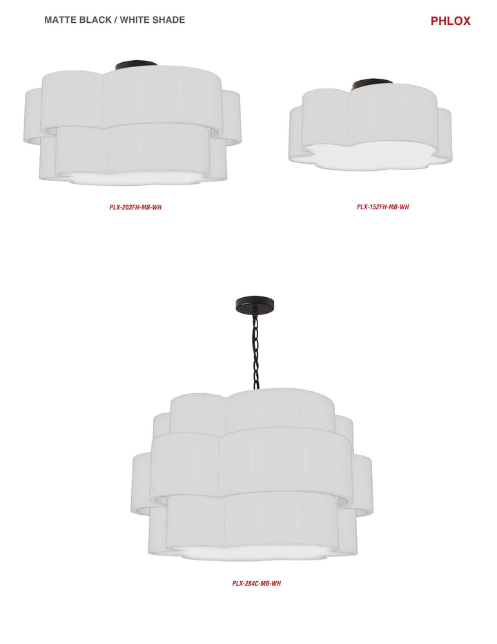 Phlox 3 Light Incandescent 2-Tier Flush Mount by Dainolite - view 4