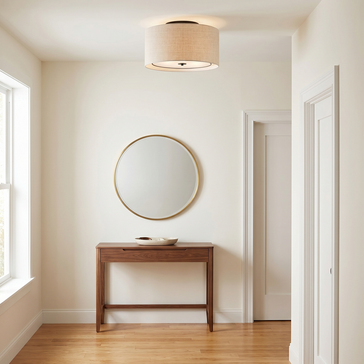 Porscha 3 Light Incandescent Flush Mount by Dainolite - view 2