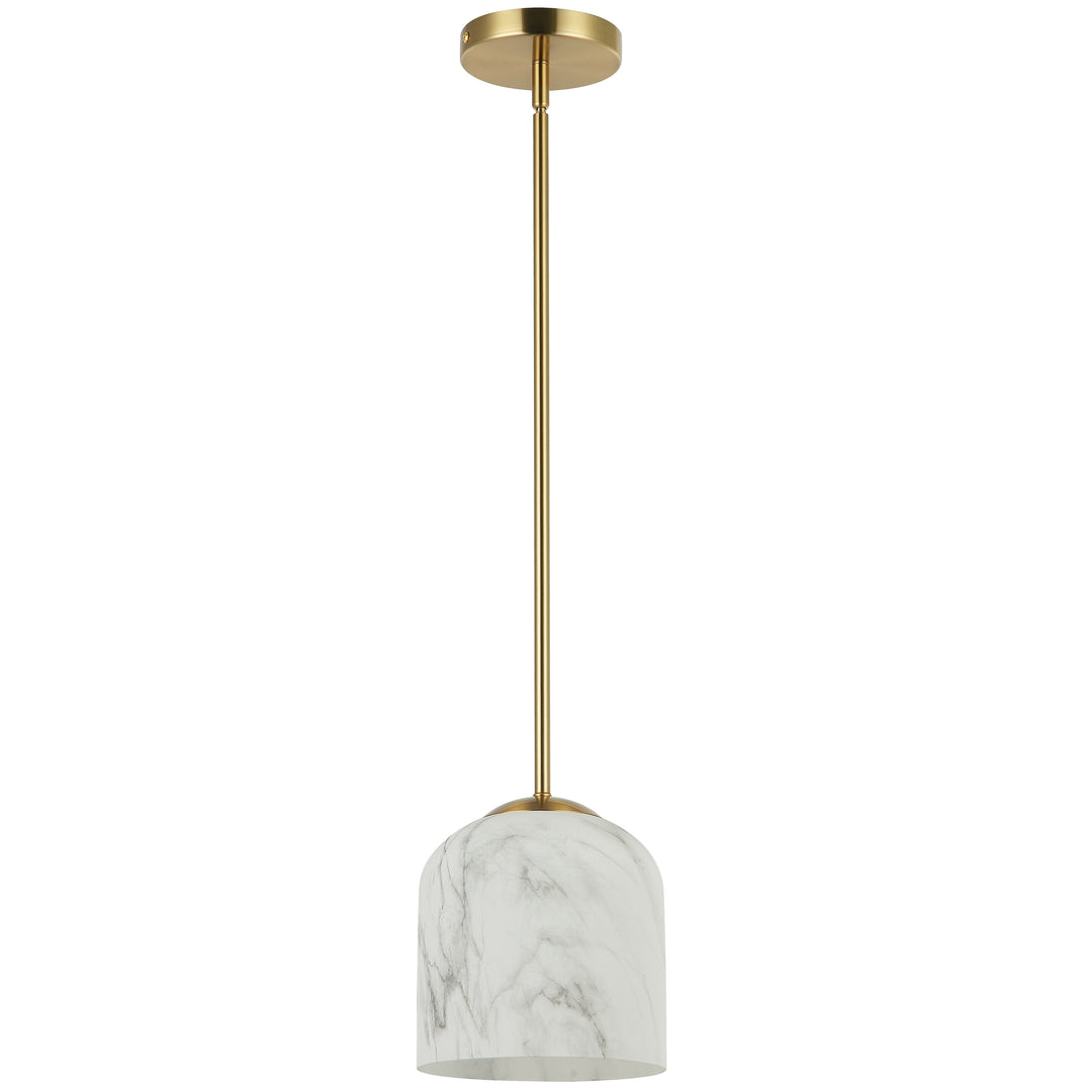 Patrice 1 Light Pendant (PRC-71P) in Aged Brass by Dainolite
