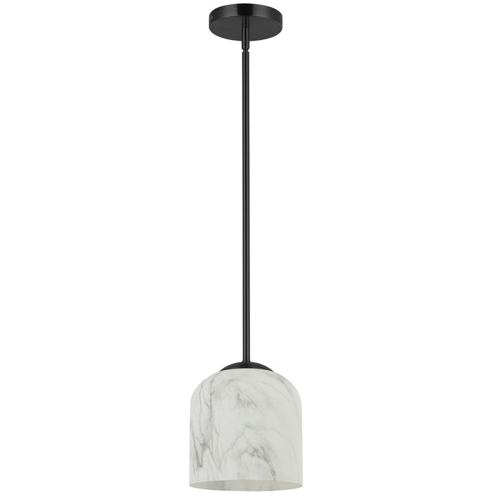 Patrice 1 Light Pendant (PRC-71P) in Matte Black by Dainolite