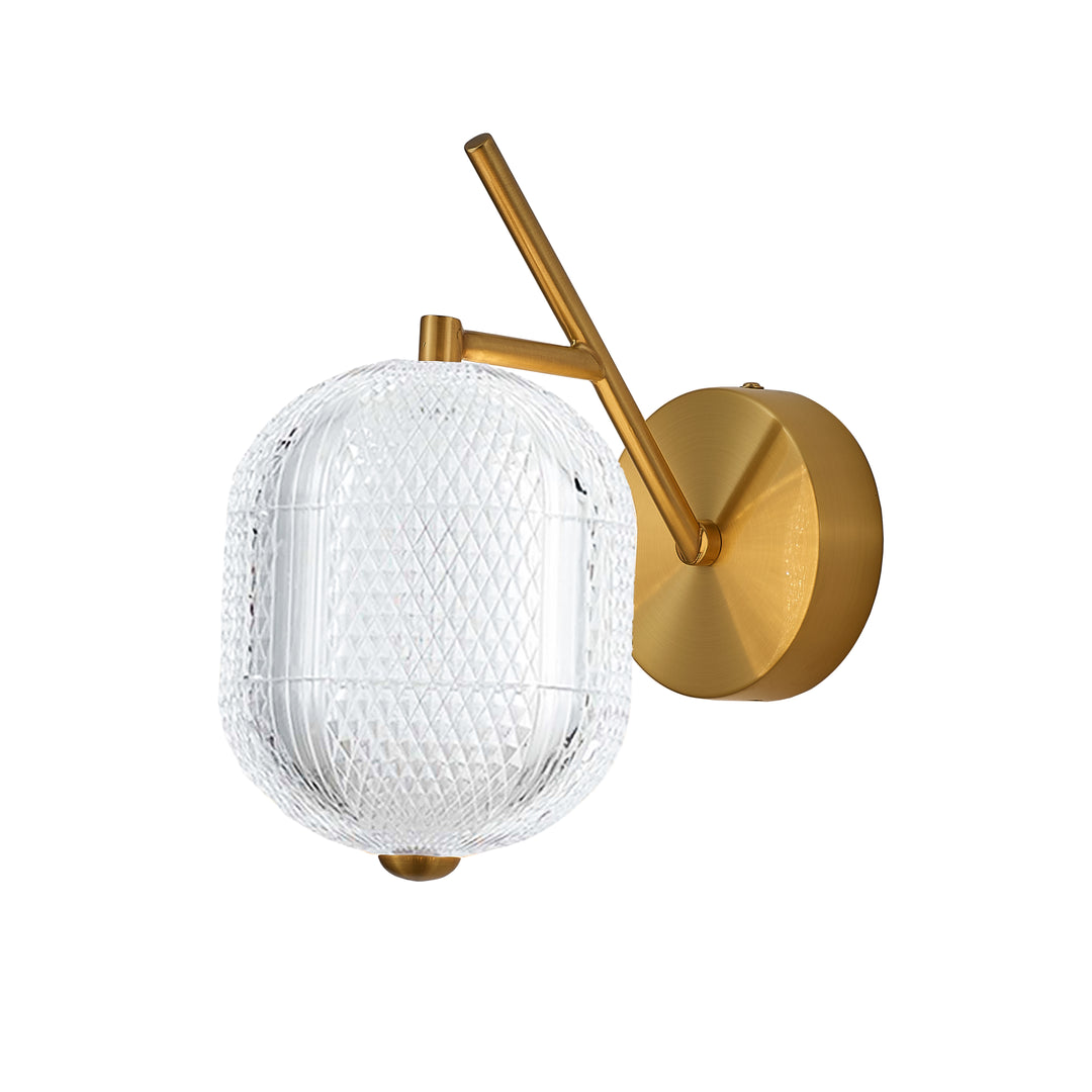 Peri 8.5W Wall Sconce in Aged Brass by Dainolite