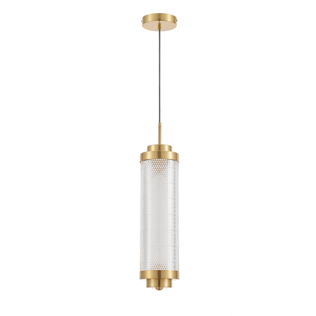 Peri 16W Pendant in Aged Brass by Dainolite
