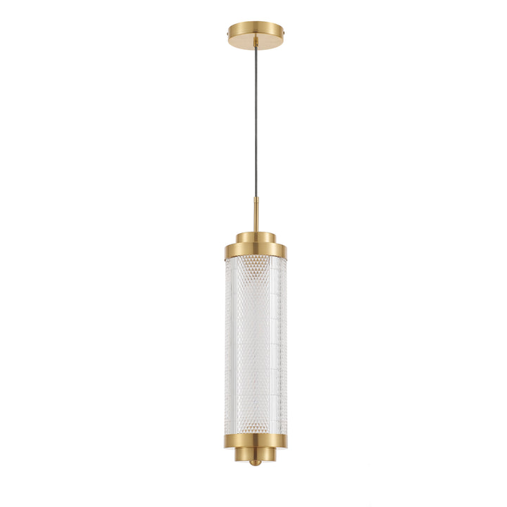 Peri 16W Pendant in Aged Brass by Dainolite