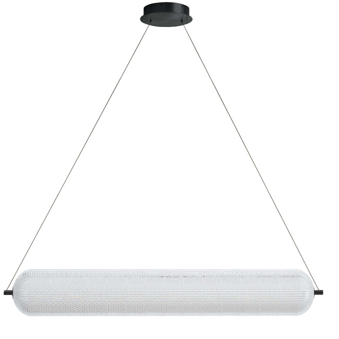 Peri 36W Horizontal Pendant in Matte Black by Dainolite