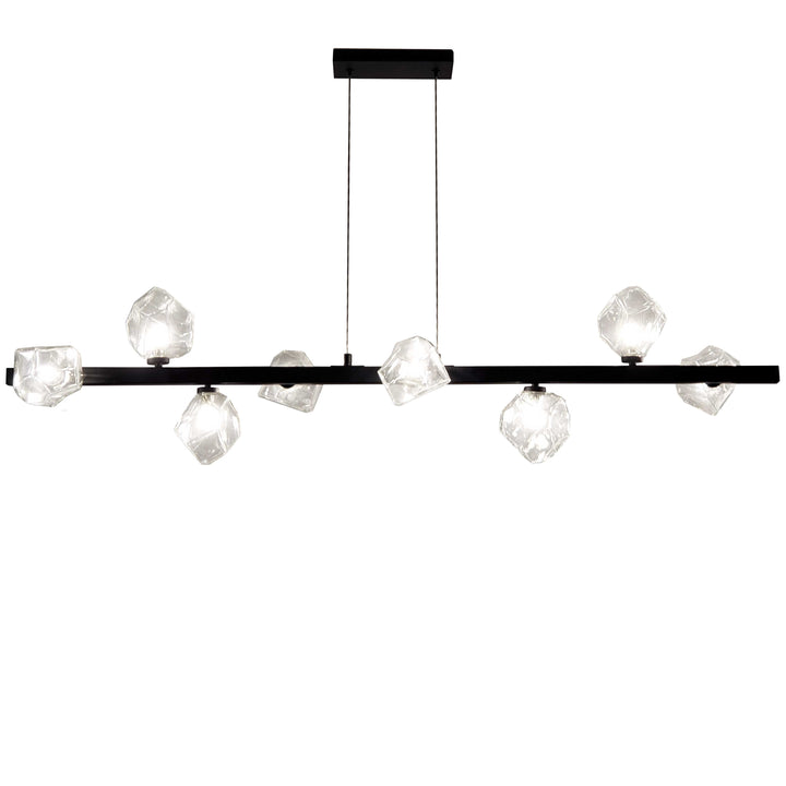 Pearlene 8 Light Halogen Horizontal Pendant in Matte Black by Dainolite