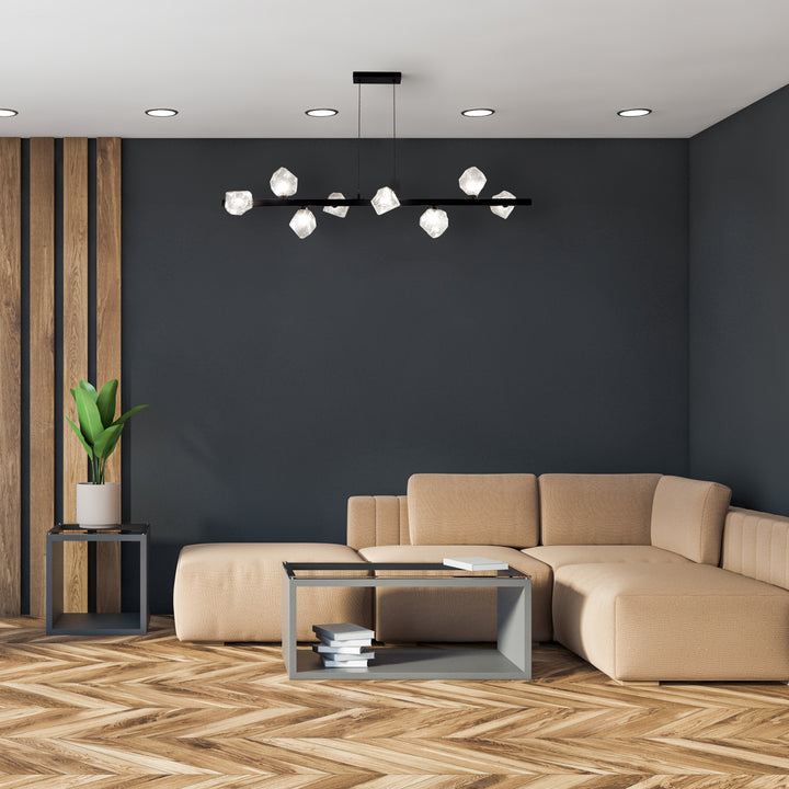 Pearlene 8 Light Halogen Horizontal Pendant by Dainolite - view 4