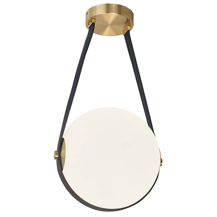 Persis 15W Pendant in Aged Brass by Dainolite