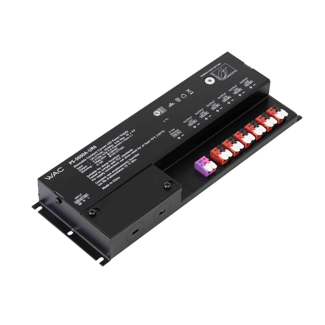 Remote Power Supply 6 CHs ~ 600mA, 2-21 VDC, 75.6W by WAC Lighting