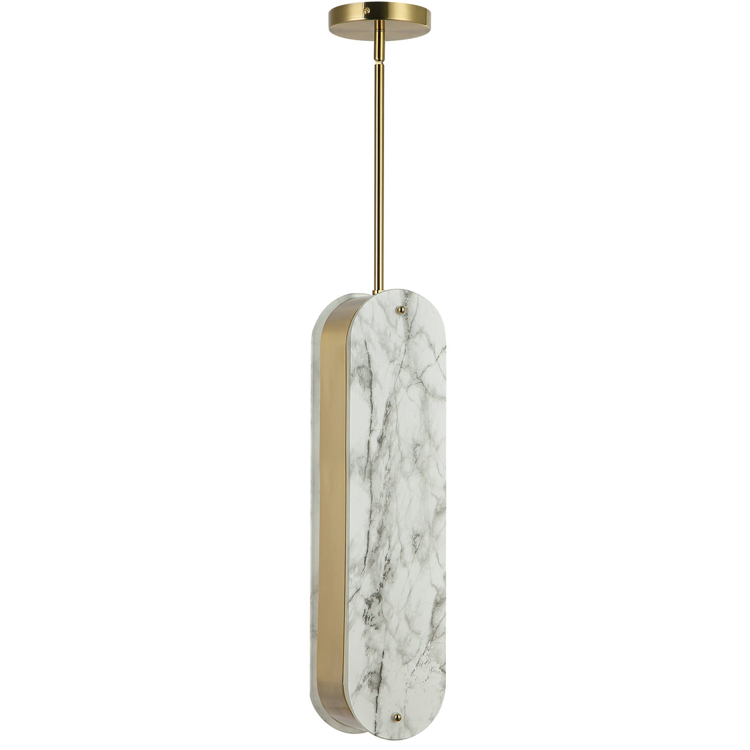 Pascal 1 Light Pendant in Aged Brass by Dainolite