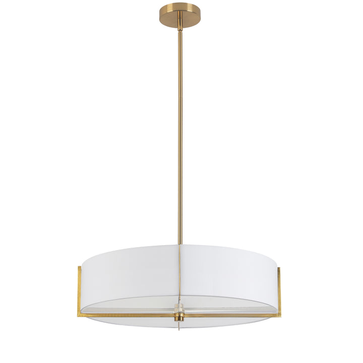 Preston 4 Light Incandescent Pendant in Aged Brass by Dainolite