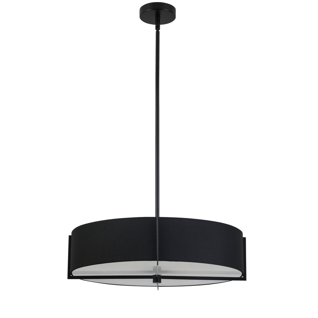 Preston 4 Light Incandescent Pendant in Black by Dainolite