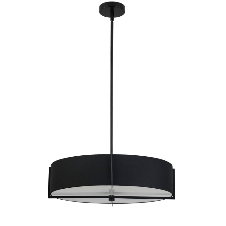 Preston 4 Light Incandescent Pendant in Black by Dainolite