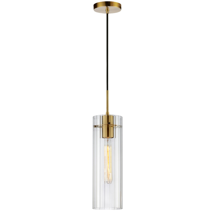 Patia 1 Light Incandescent Pendant in Aged Brass by Dainolite