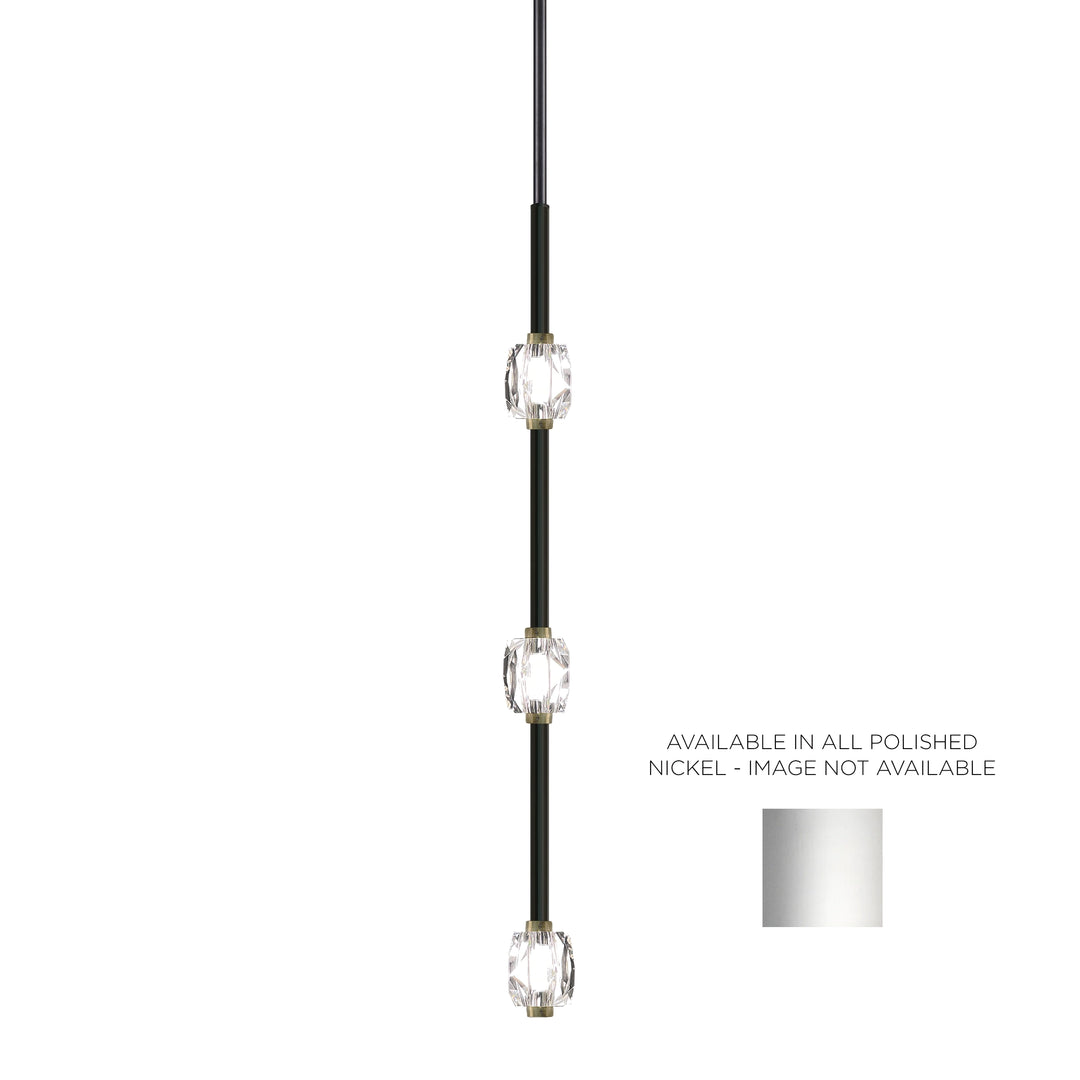 Diamante Crystal Linear in Polished Nickel by Zeev
